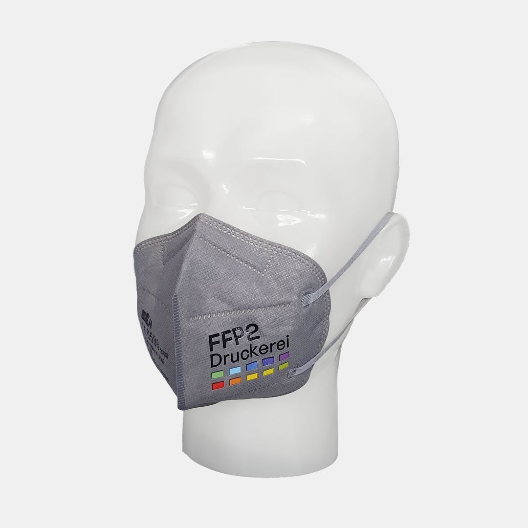 FFP2 Masken farbig mit Logoaufdruck