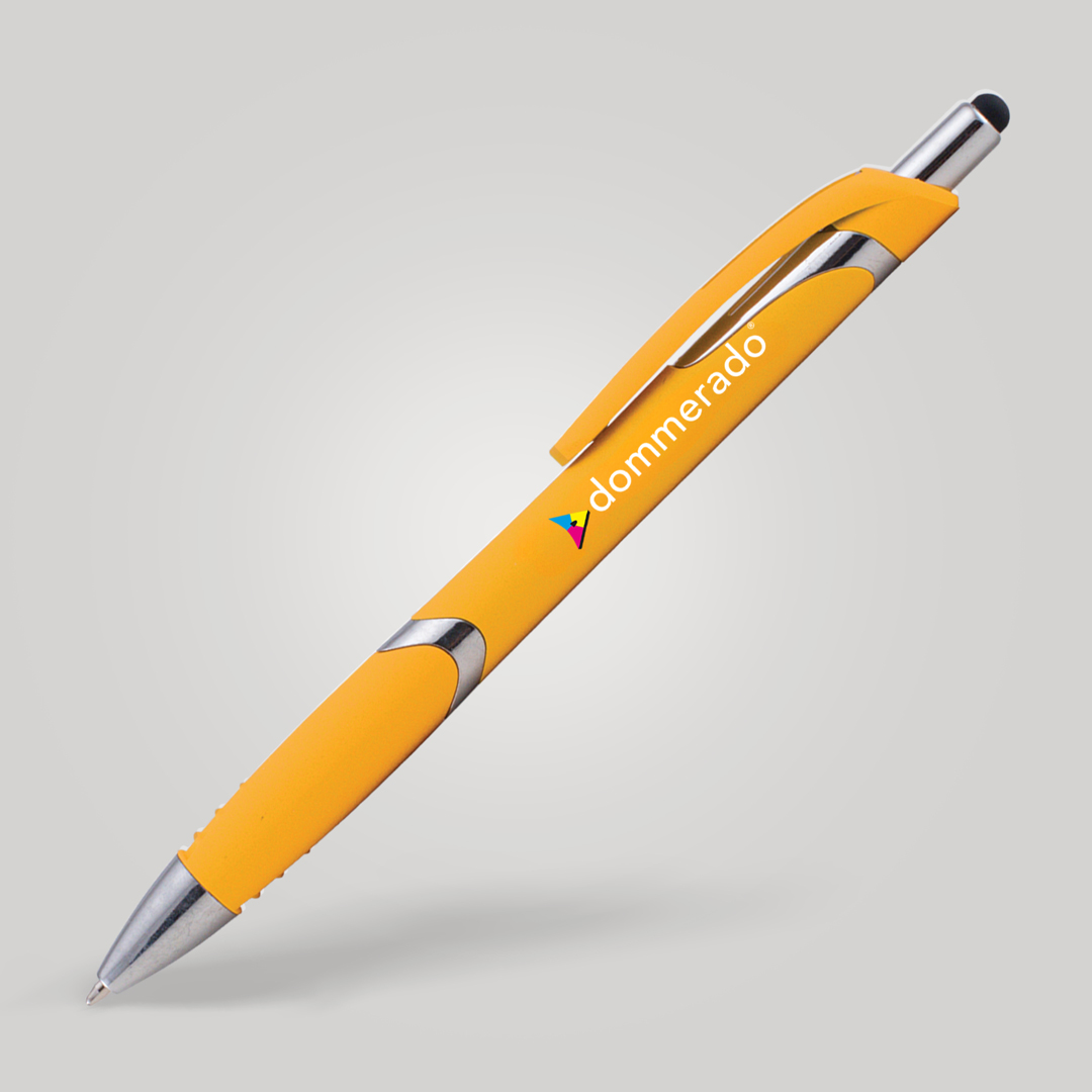 Der Kugelschreiber ist in der Farbe Gelb erhältlich.