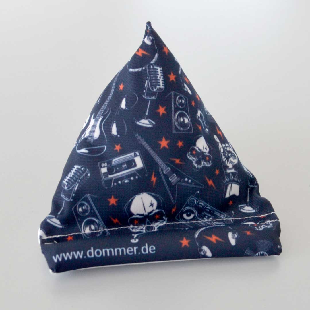 Handy-Sitzsack mit bedrucktem Muster aus weißen Sternen und Totenköpfen