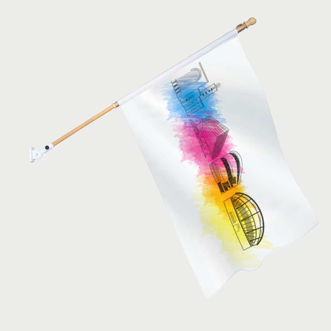 Fahne inkl. Roll Over-Stab