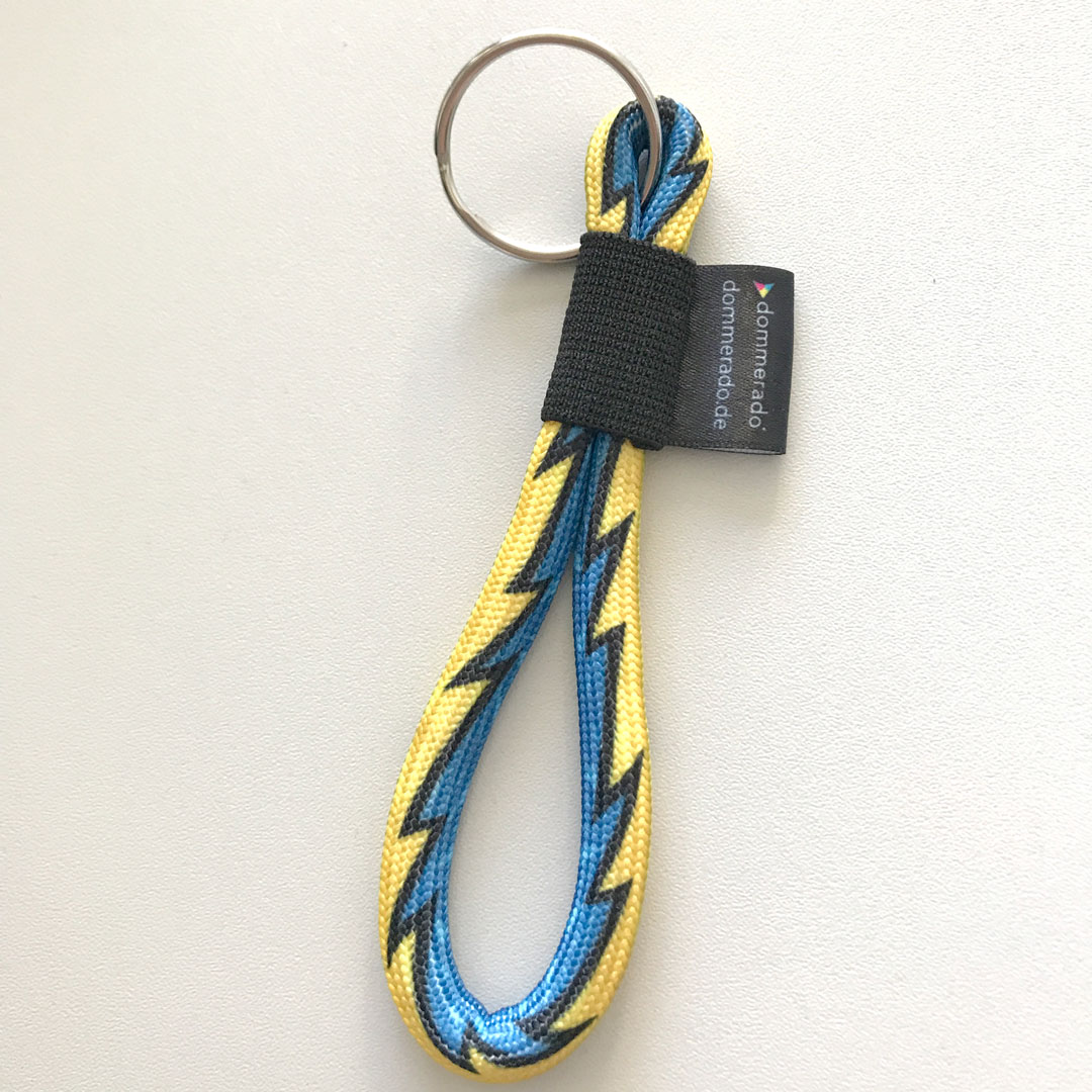 Bedruckte Schlüsselanhänger mit schwarzem-Etikett